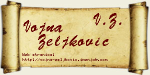 Vojna Zeljković vizit kartica
